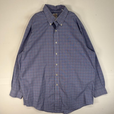 古着 ブルックスブラザーズ Brooks Brothers 長袖シャツ チェック 346 REGULAR FIT L ブルー系 マルチカラー メンズ