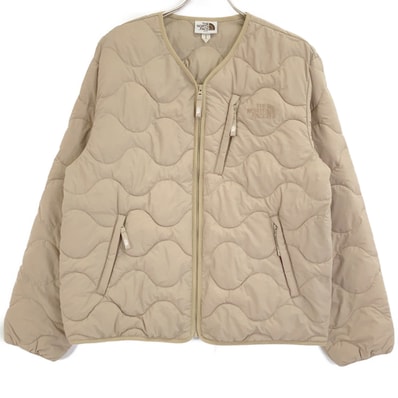 ノースフェイス NJ3NP56K ベージュ FACE ESSENTIAL LIGHT T JACKET キルティングノーカラージャケット M