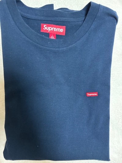 Supreme Small Box L/S Tee "Navy"(24SS)