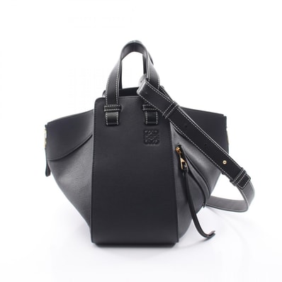 ロエベ LOEWE HAMMOCK SMALL ハンモック スモール 2WAY ハンドバッグ バッグ レザー レディース ネイビー系 / ブラック系 【中古】