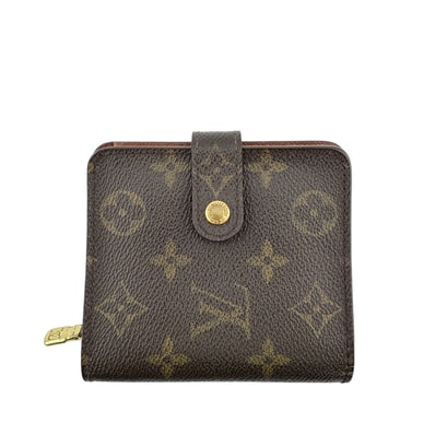 ルイヴィトン LOUIS VUITTON 二つ折り財布 モノグラム コンパクトジップ コンパクトウォレット M61667 ブラウン