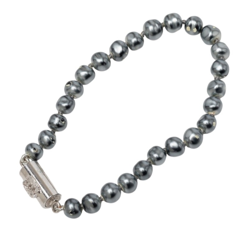 シャネル ココマーク ブレスレット シルバー フェイクパール メタル レディース CHANEL 【中古】
