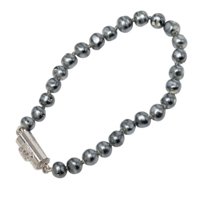 シャネル ココマーク ブレスレット シルバー フェイクパール メタル レディース CHANEL 【中古】