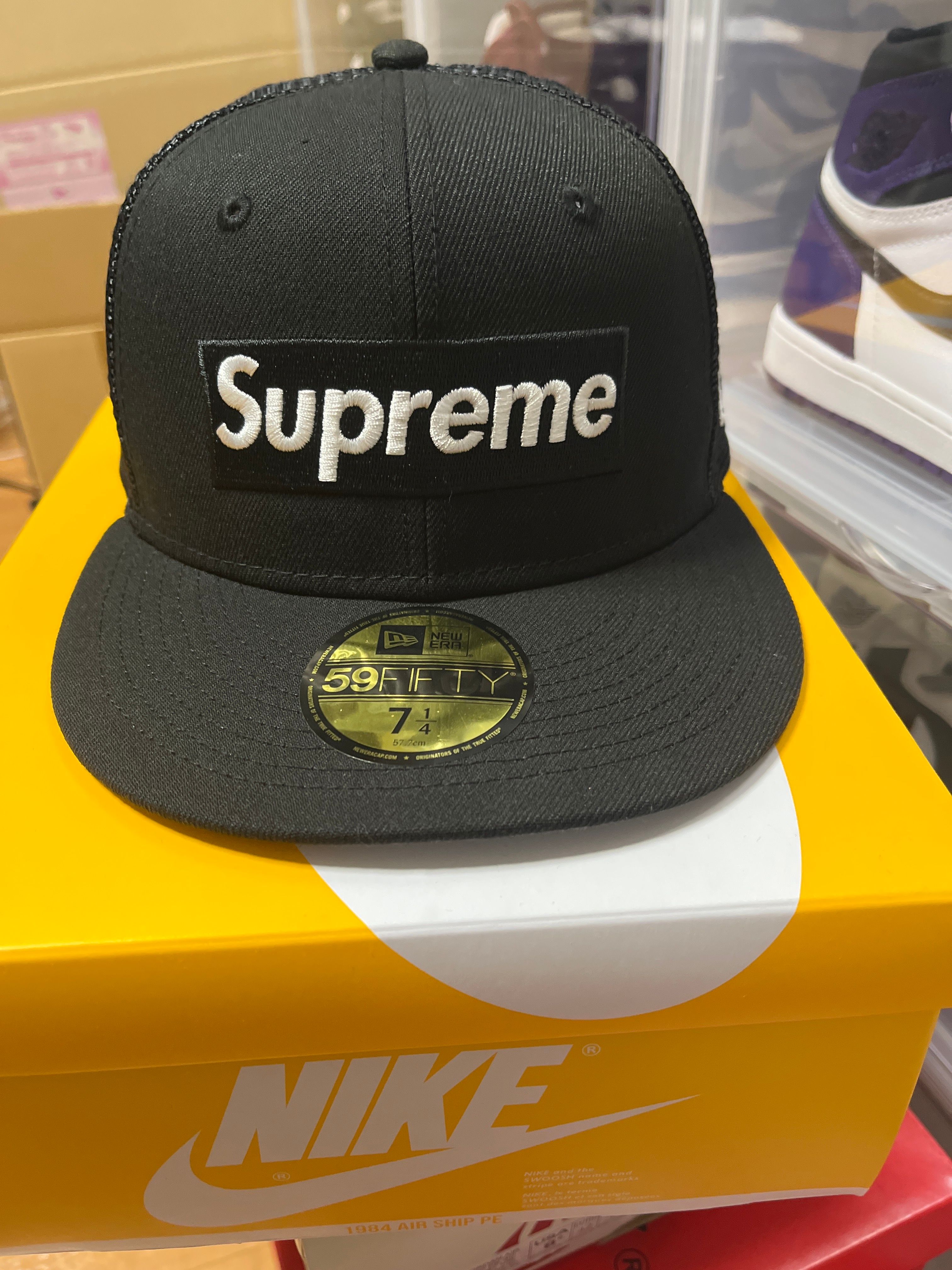 Supreme Box Logo Mesh Back New Era "Black" (22SS)