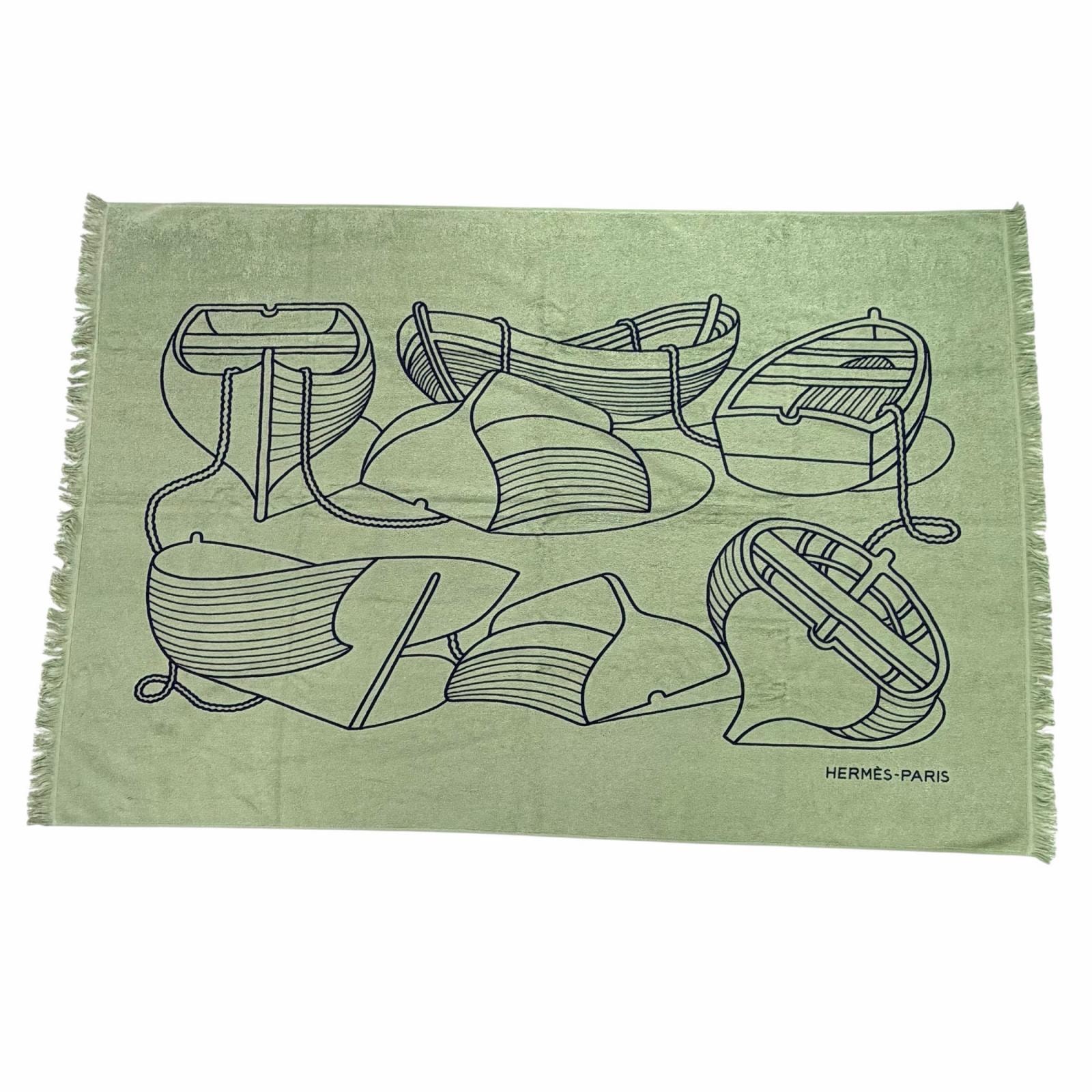 未使用品 エルメス タオル ヨッティング プラージュ テレサ グリーン