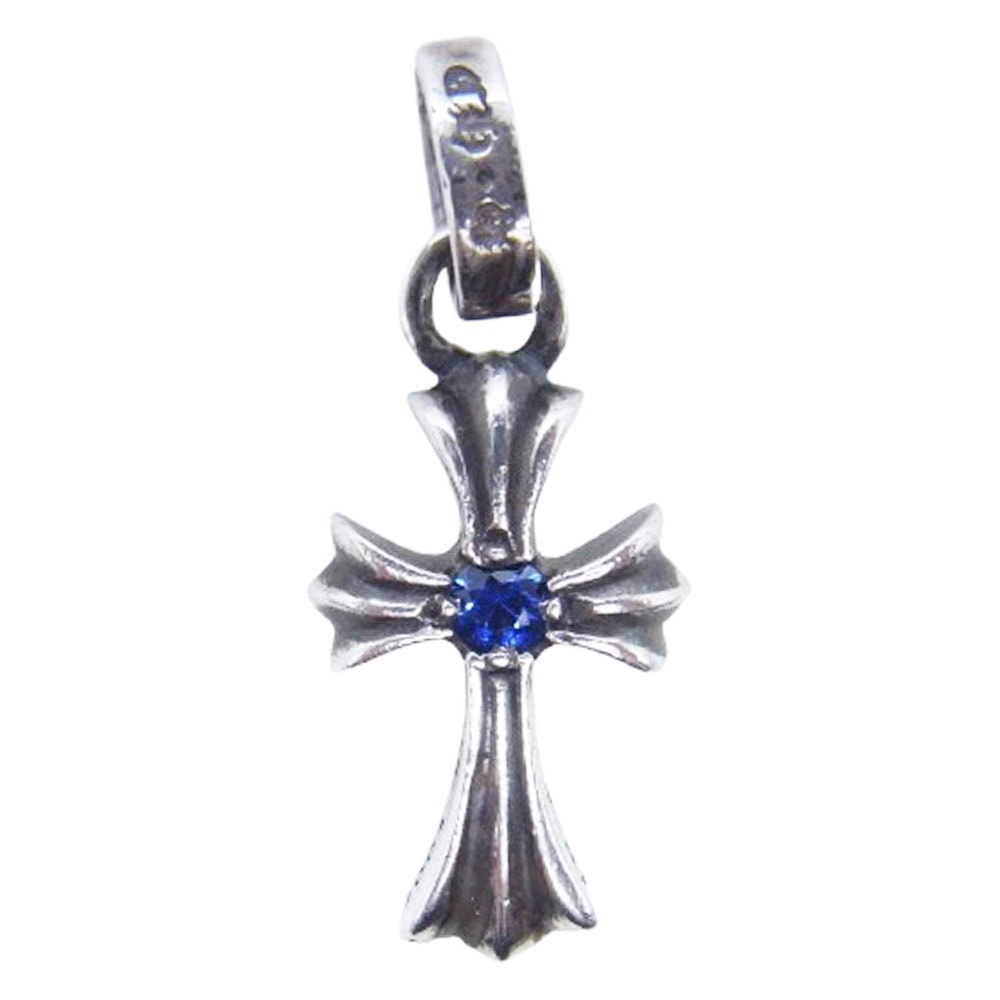CHROME HEARTS クロムハーツ(原本無) ペンダントトップ CRS BBYFAT SAP ベイビーファット チャーム 両面1Pサファイヤ ペンダントトップ シルバー系【中古】