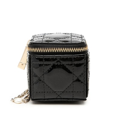 ディオール レディディオール ポーチ 小物入れ 43-MA-0272 ブラック パテントレザー レディース Dior 中古