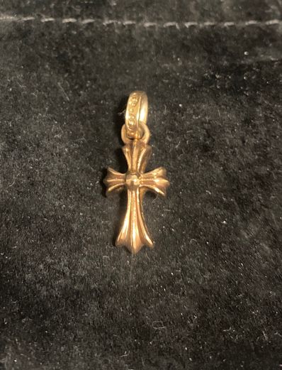 Chrome Hearts 22K CH Cross Baby Fat Charm "Yellow Gold"