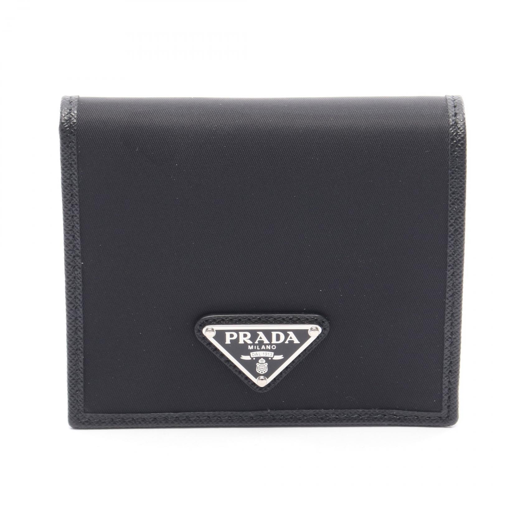 プラダ PRADA 札入れ 財布 ナイロン レザー メンズ ブラック系 2MO0042DMHF0002 【新品】