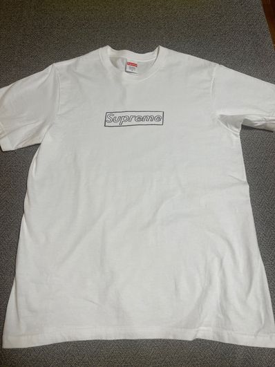 Supreme KAWS Chalk Logo Tee "White"