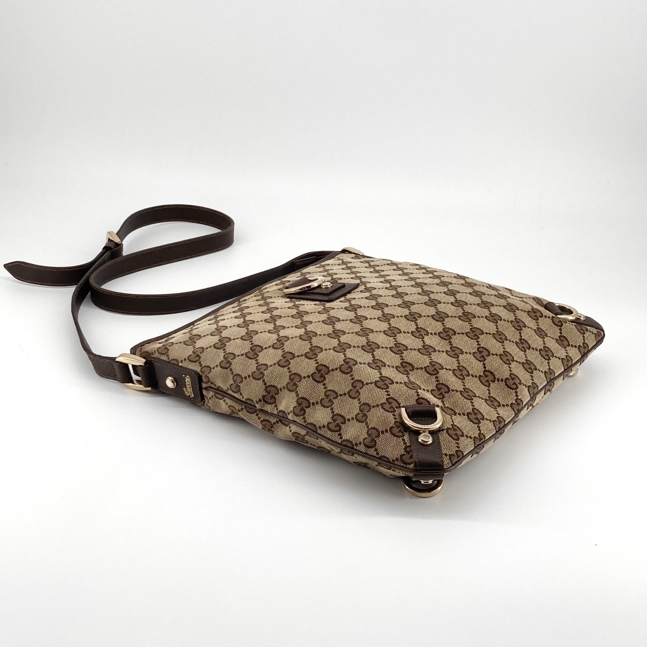 C (やや傷や汚れあり)】GUCCI（グッチ） GGキャンバス アビー レザー