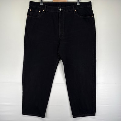 古着 リーバイス Levi's デニム パンツ Gパン ブラックデニム 550 ジップ テーパード 大きいサイズ W44 L32 ブラック系 メンズ