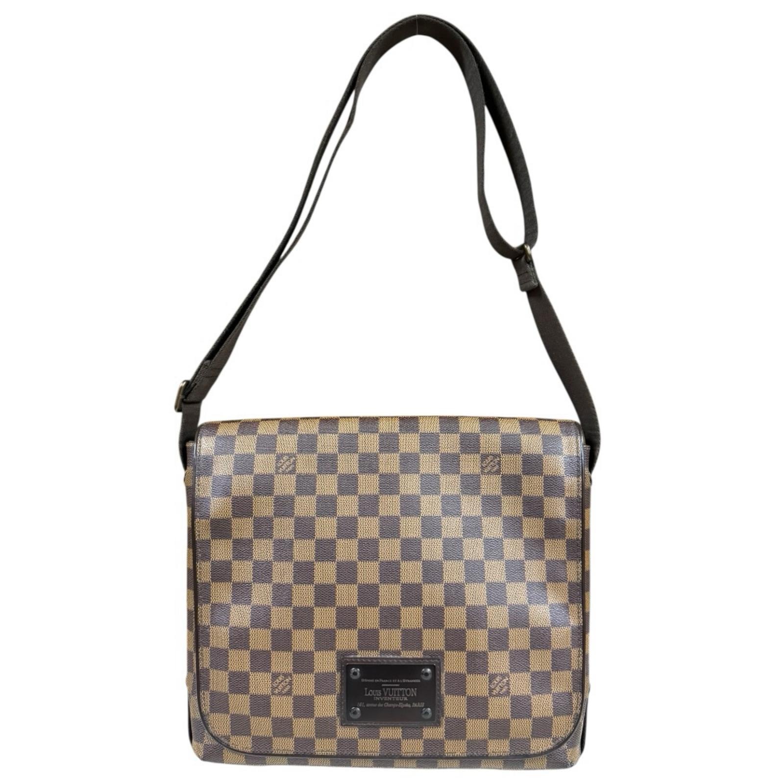 ルイヴィトン ブルックリンMM ダミエ ショルダーバッグ ダミエキャンバス N51211 ブラウン ユニセックス LOUIS VUITTON 中古