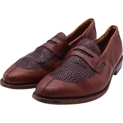 古着 アレンエドモンズ ALLEN EDMONDS Leyland 編み込み コインローファー USA製 10D メンズ28.0cm相当/saa011977