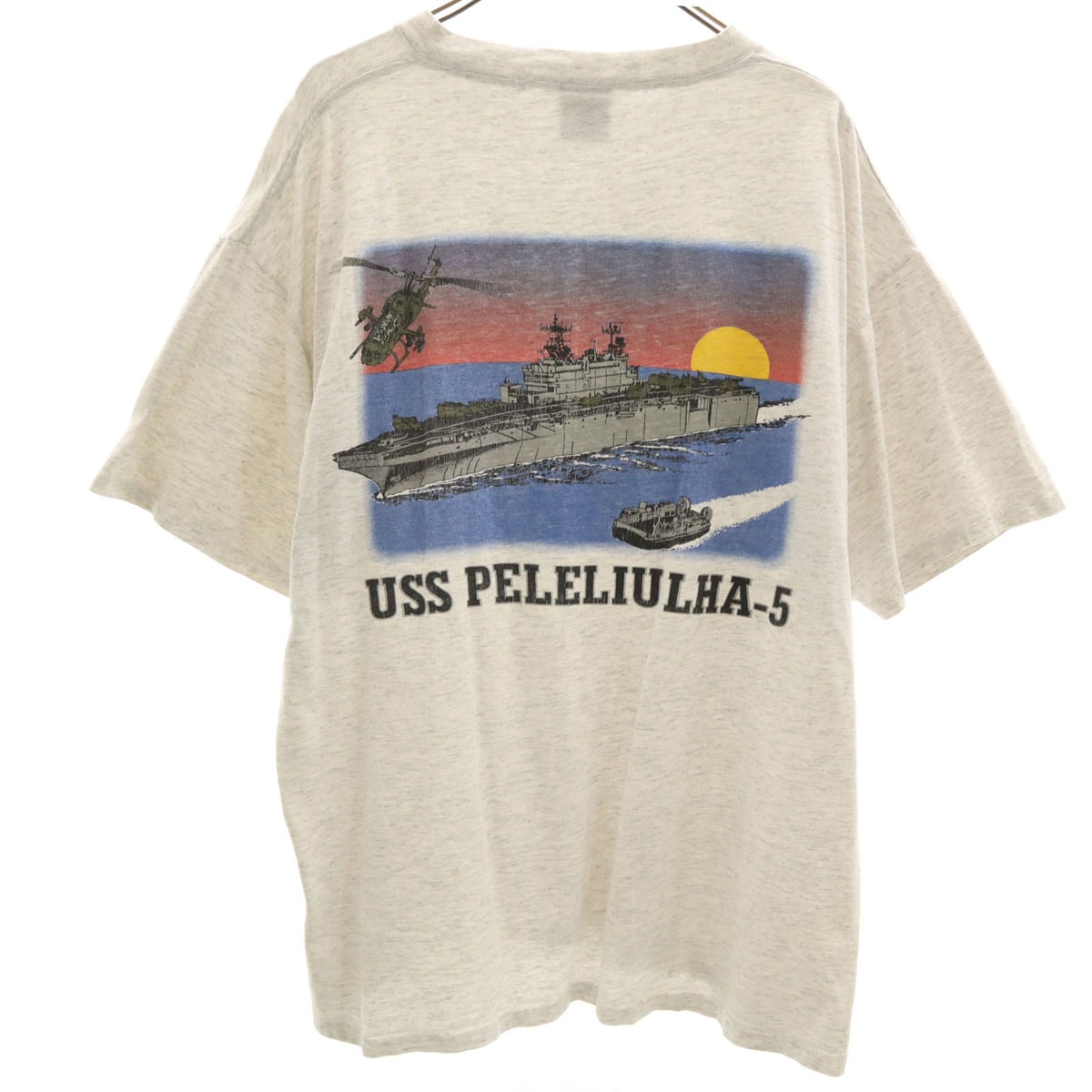 ONEITA オニータ 90s オールド バックプリント 半袖 Tシャツ XL グレー POWER-T シングルステッチ