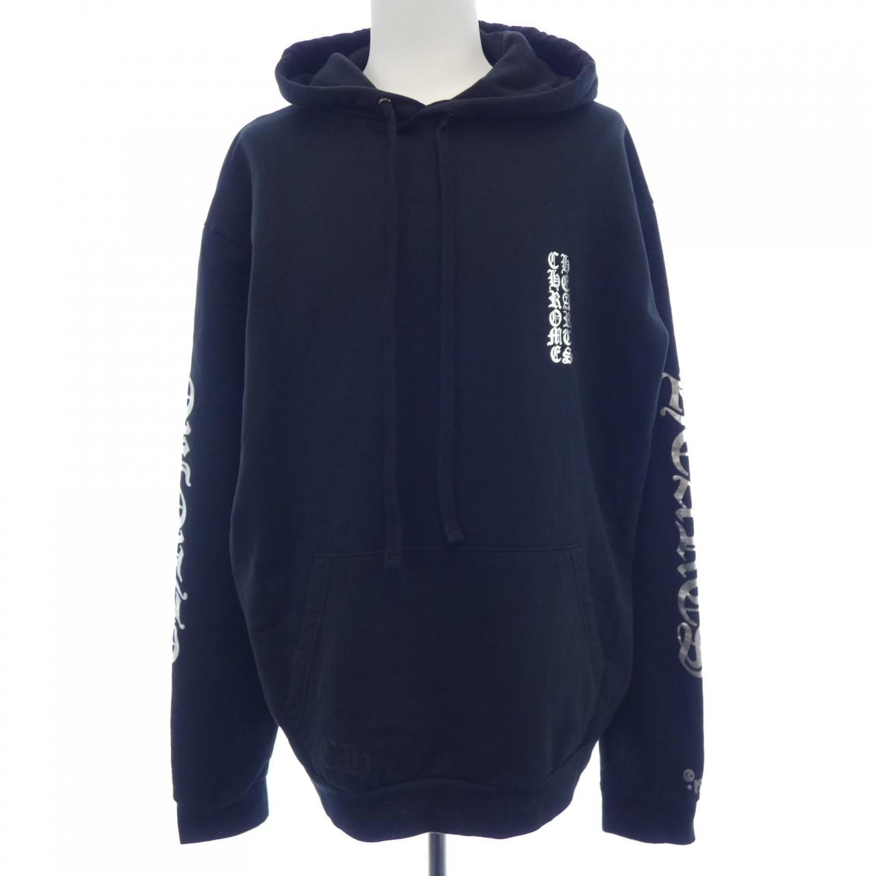 Chrome Hearts Vertical Logo Pullover Hoodie 1988 "Black/Silver"