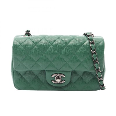 シャネル CHANEL ミニマトラッセ20 ショルダーバッグ バッグ キャビアスキン(グレインドカーフ) レディース グリーン系 A69900 【中古】