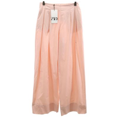 未使用 ZARA ザラ タック ワイドパンツ XS ピンク系