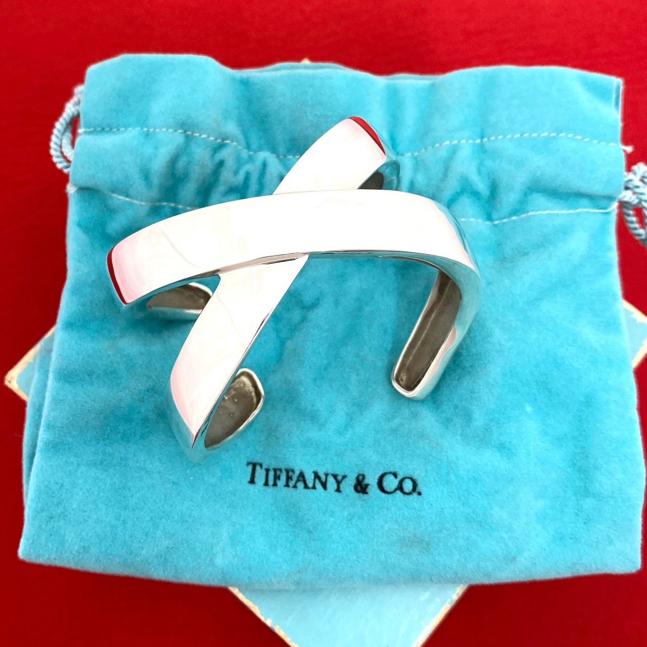 TIFFANY&Co. ティファニー グラフィティ X カフ ブレスレット シルバー925 バングル シルバー
 27017