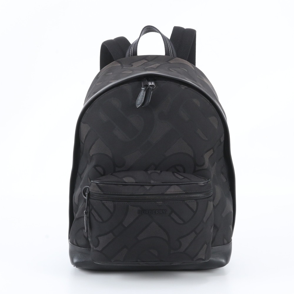 ■美品 バーバリー TBモノグラムリュックサック レザー×キャンバス