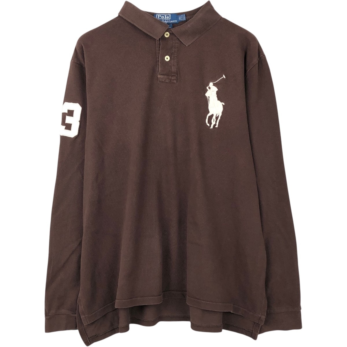 古着 ラルフローレン Ralph Lauren POLO by Ralph Lauren CUSTOM FIT ビッグポニー 長袖 ポロシャツ メンズXXL相当/eaa667608