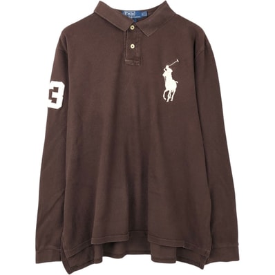 古着 ラルフローレン Ralph Lauren POLO by Ralph Lauren CUSTOM FIT ビッグポニー 長袖 ポロシャツ メンズXXL相当/eaa667608