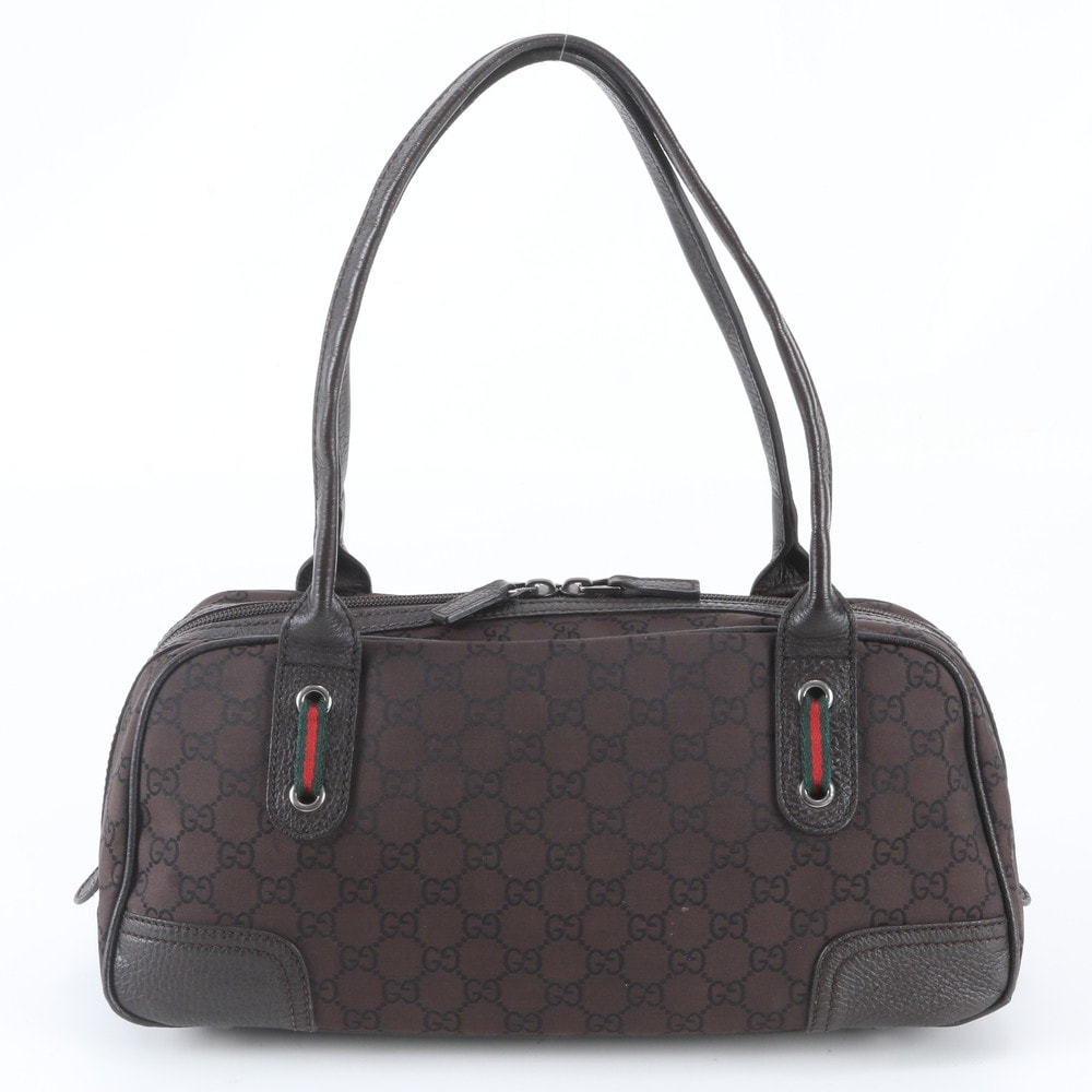 ■美品 グッチシェリー ライン GG ナイロン 293594 トート バッグ