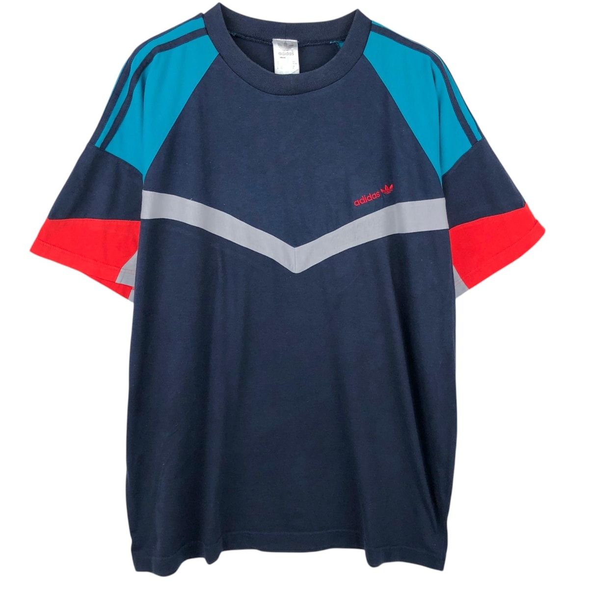古着 80~90年代 アディダス adidas トレフォイルロゴ ロゴTシャツ メンズXXL相当 ヴィンテージ/eaa648832
