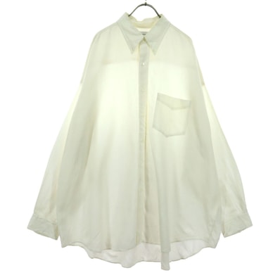 Graphpaper グラフペーパー 長袖 リネン オーバーサイズド ボタンダウンシャツ F ホワイト Linen Oversized