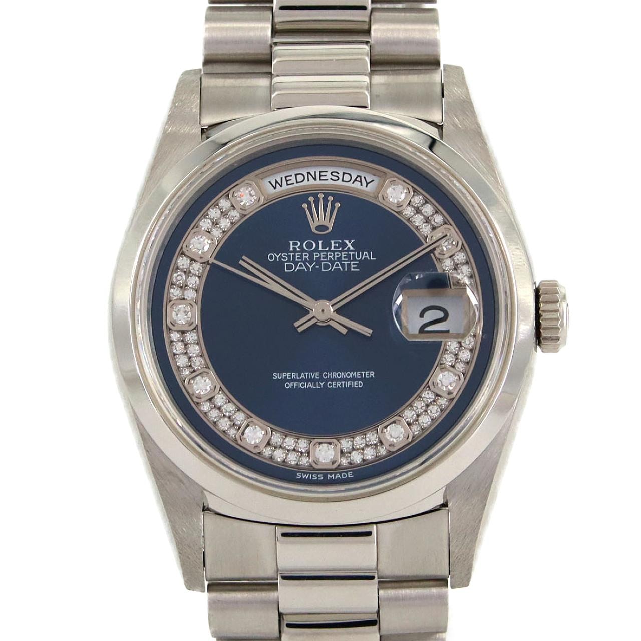 ロレックス デイデイト 18206MG PT 自動巻 U番