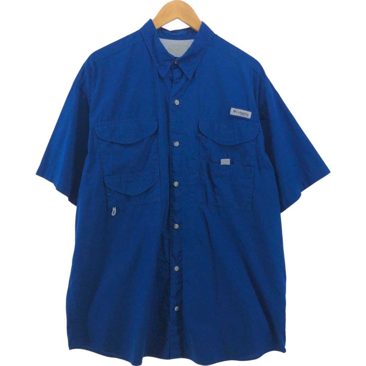 古着 コロンビア Columbia PFG 隠しボタンダウン 半袖 フィッシングシャツ メンズXL相当/eaa555824