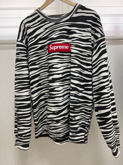 Supreme Box Logo Crewneck "Zebra" (22FW)