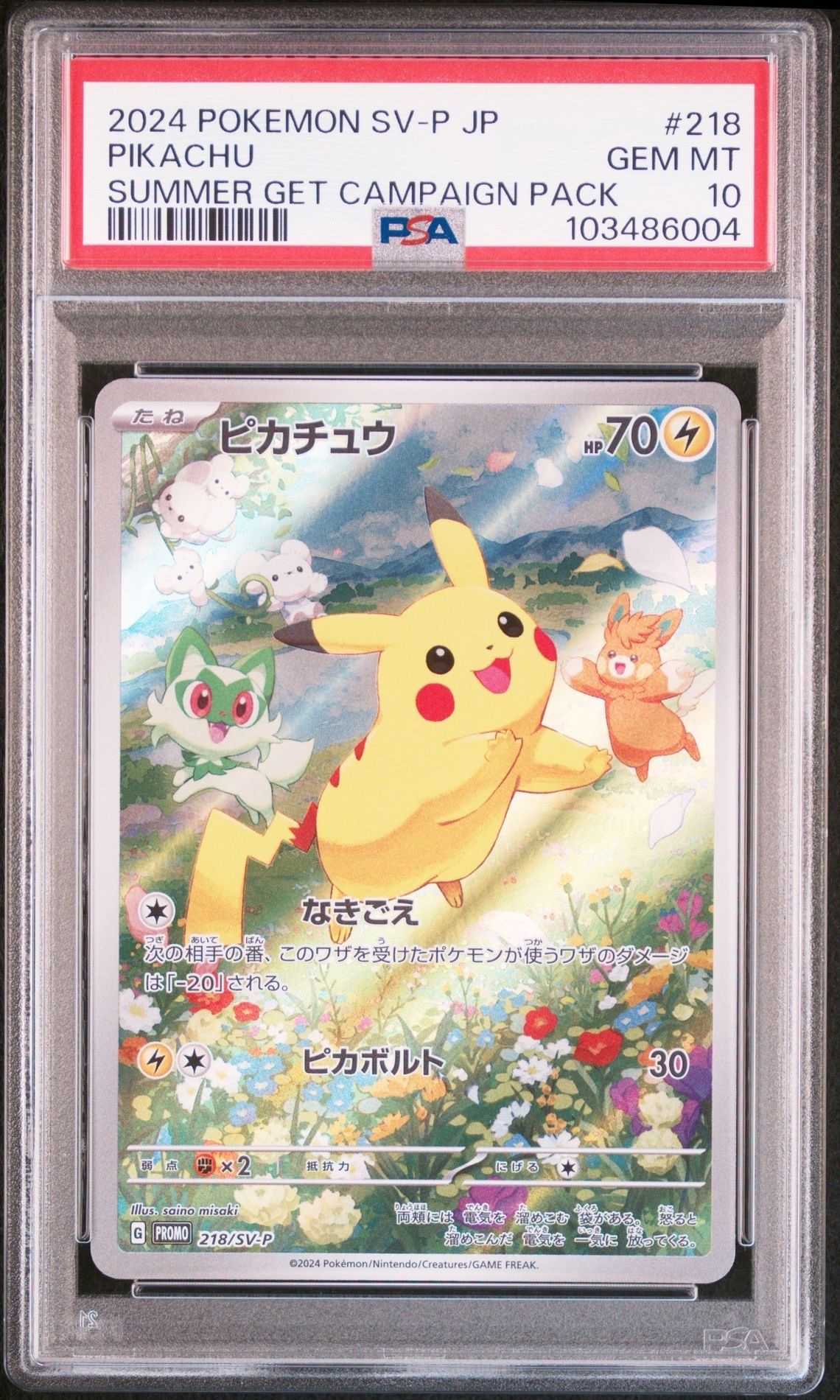 ピカチュウ P [SV-P 218](プロモカードパック「ポケカの夏がキタ!プロモカードGetキャンペーン!」)