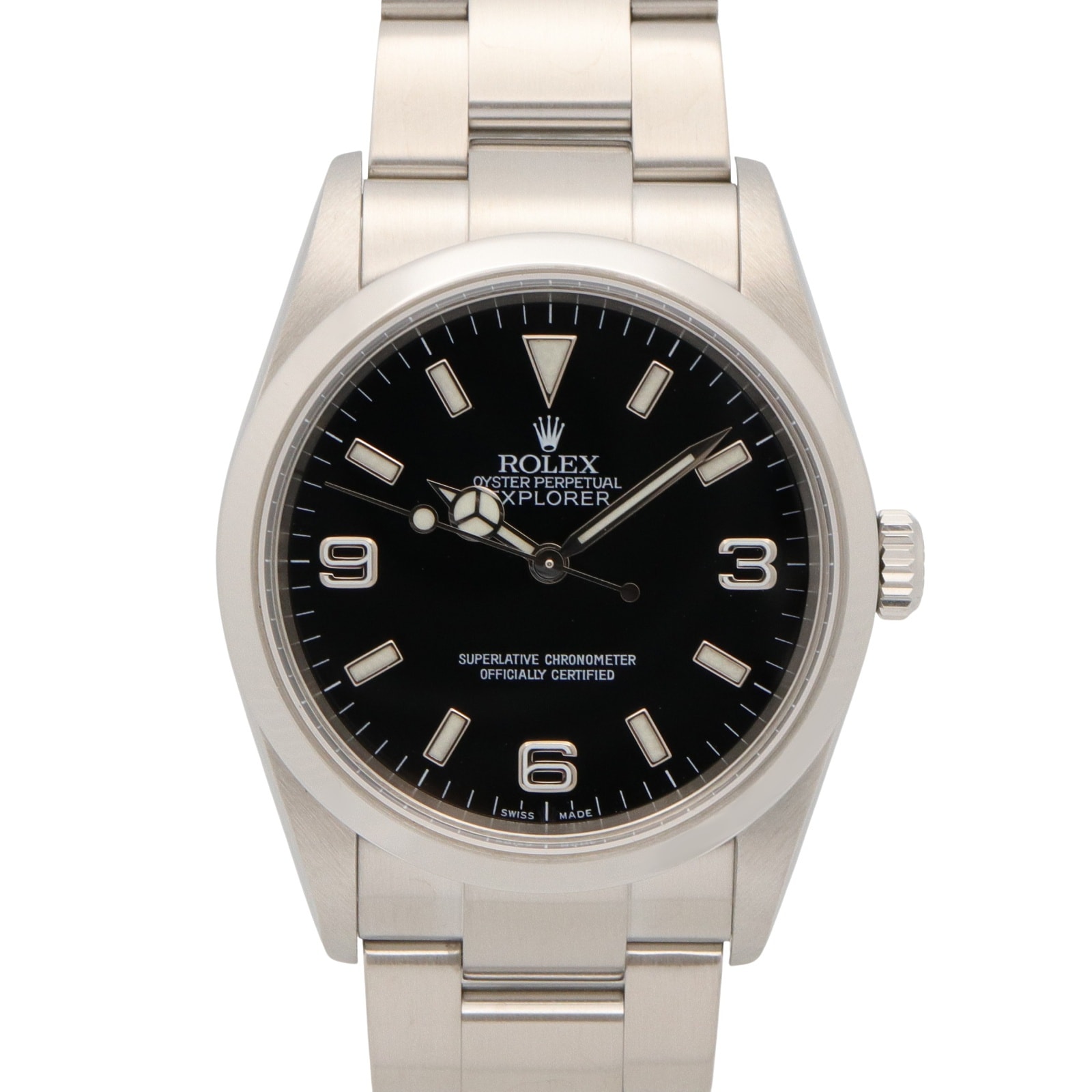 ロレックス ROLEX エクスプローラー1 F番 腕時計 時計 ステンレススチール メンズ ブラック系 114270 【中古】