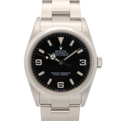 ロレックス ROLEX エクスプローラー1 F番 腕時計 時計 ステンレススチール メンズ ブラック系 114270 【中古】