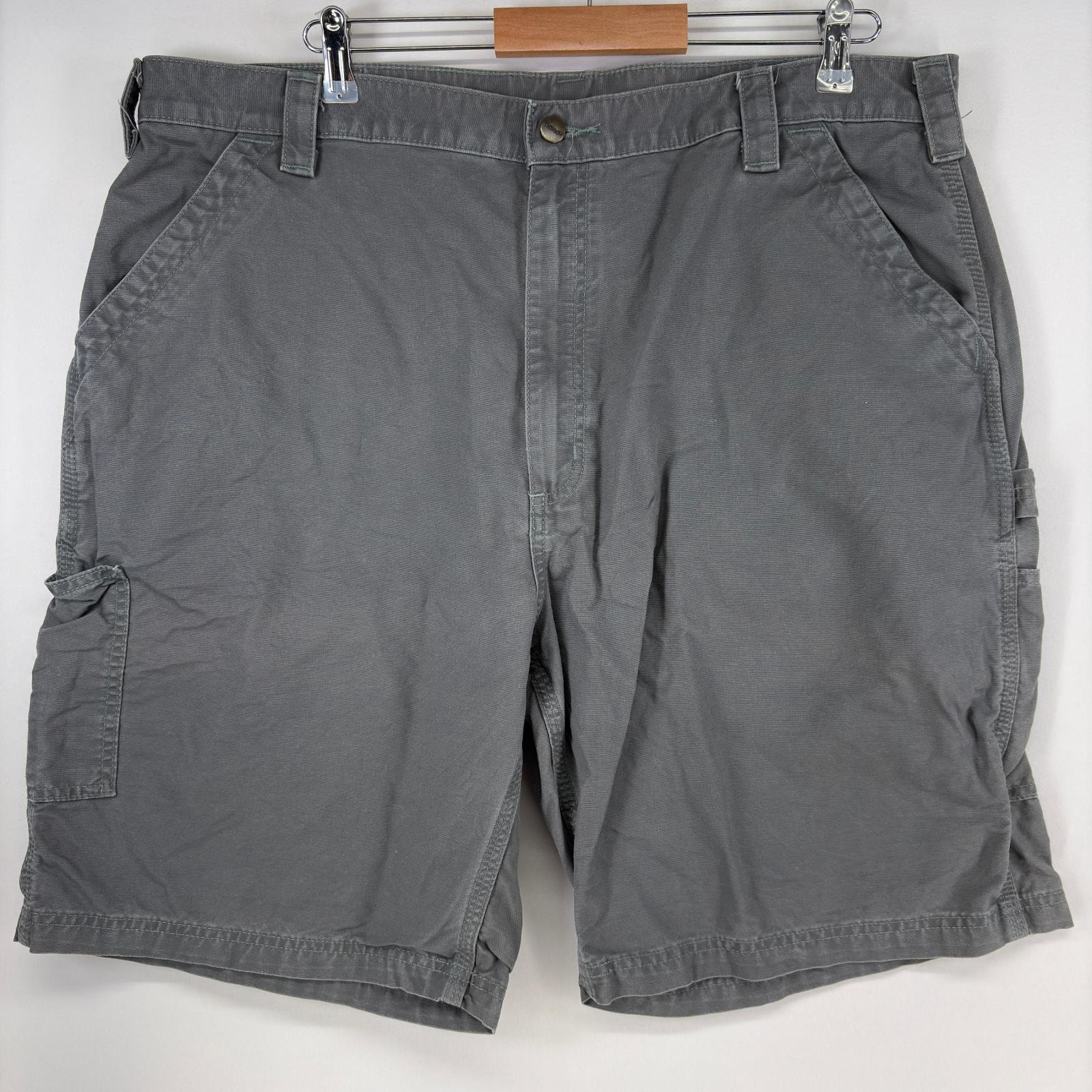 古着 カーハート Carhartt ダック ショートパンツ ワーク ワンポイント ハーフパンツ 大きいサイズ w42  グレー メンズ
