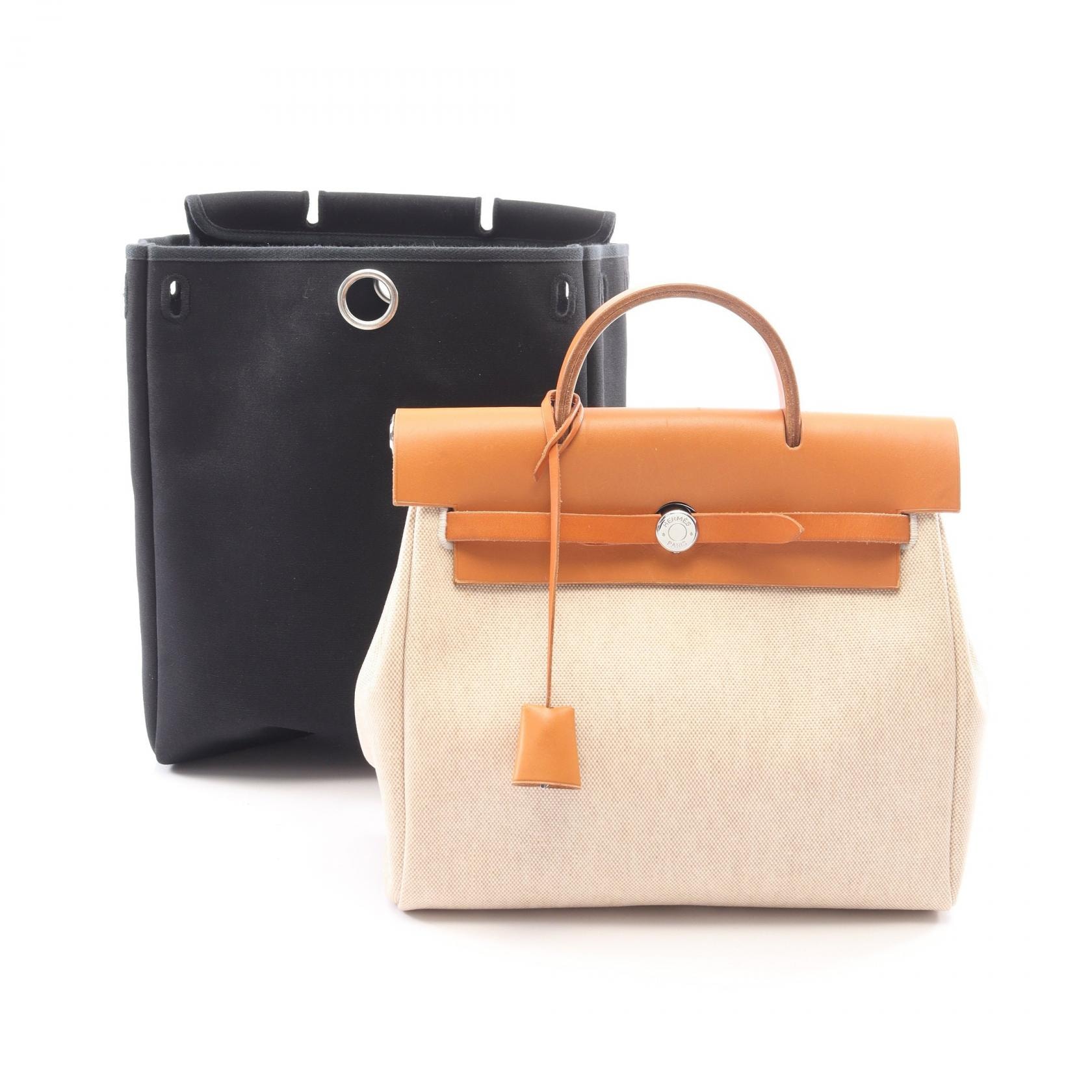 エルメス HERMES エールバッグ アドPM エクリュ ナチュラル リュックサック バックパック バッグ キャンバス レザー ヴァッシュハンター トワルアッシュ エクリュ □D刻印(2000年製造) レディース ベージュ系