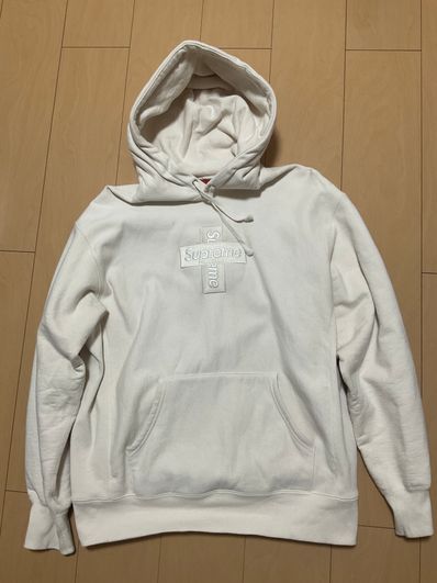 Supreme Cross Box Logo Hooded Sweatshirt "Natural"