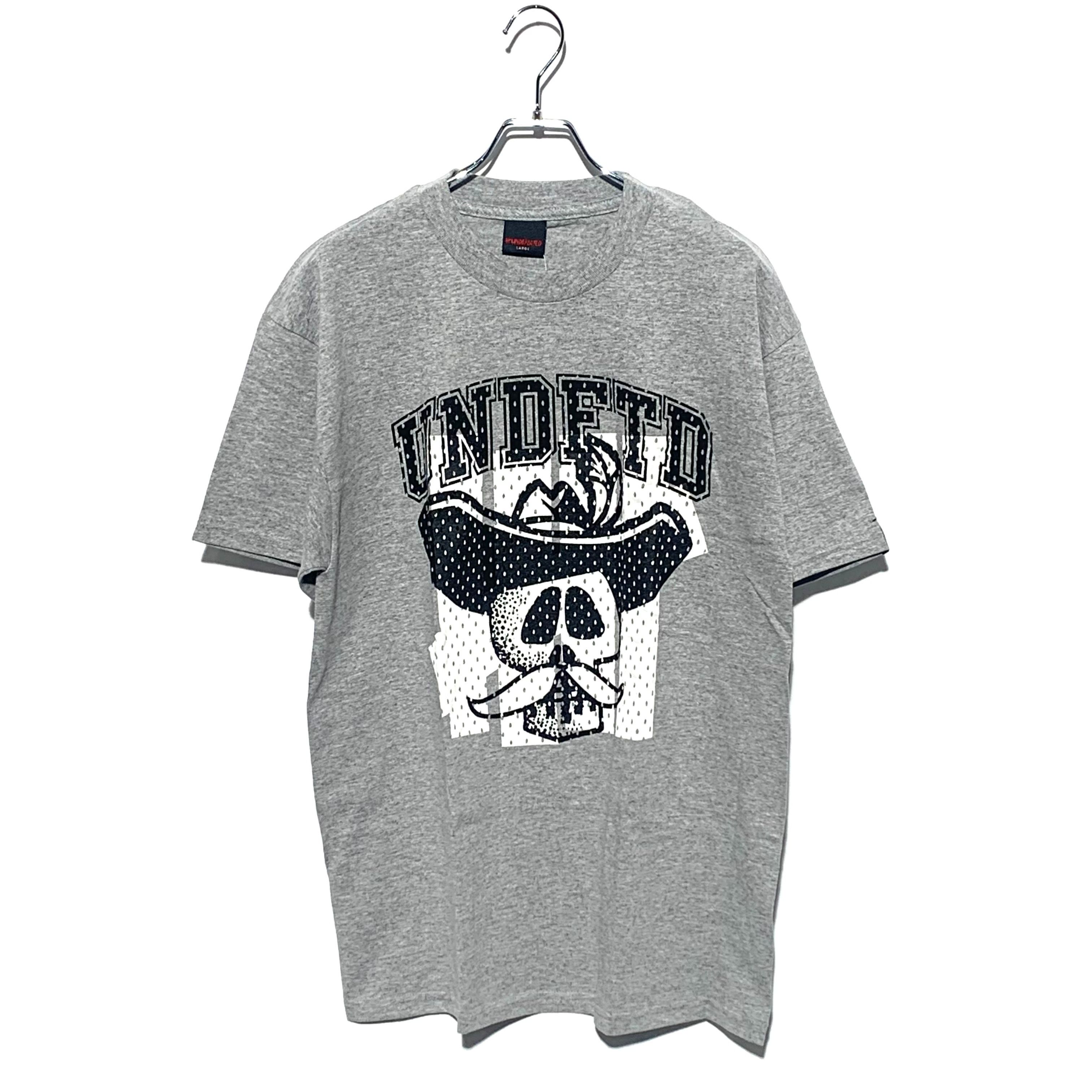 UNDEFEATED×STUSSY SKULL COWBOY TEE Gray