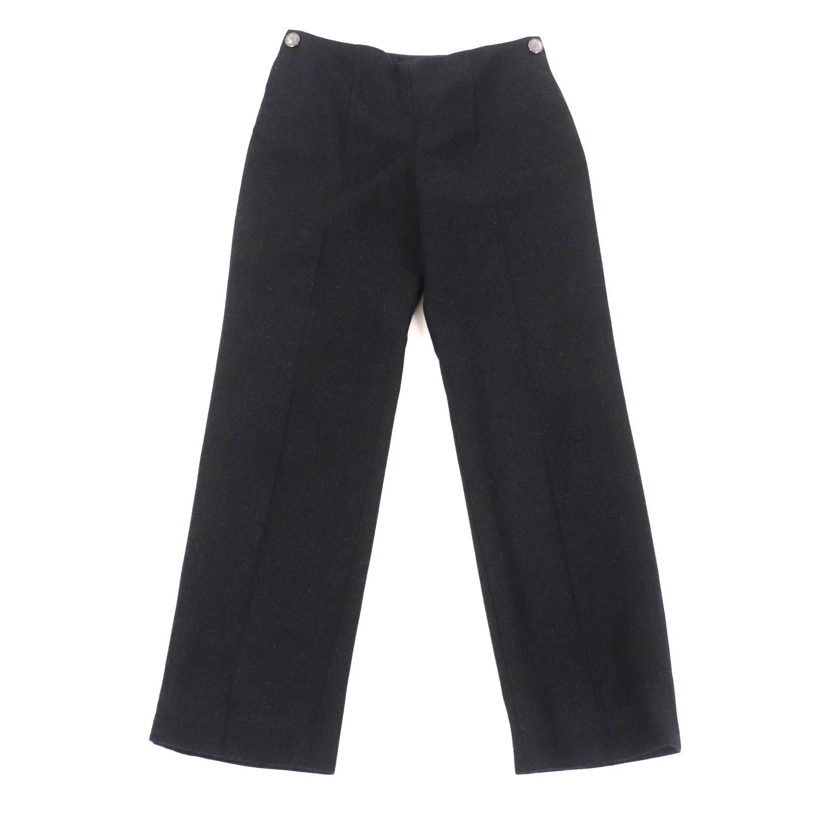 シャネル パンツ チャコールグレー レディース 38 P59000