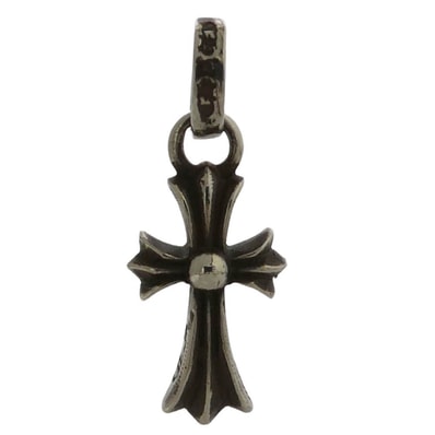 CHROME HEARTS クロムハーツ(原本無) BBY F PPRCHN ベイビーファット クロス ドロップ ピアス シルバー系【中古】