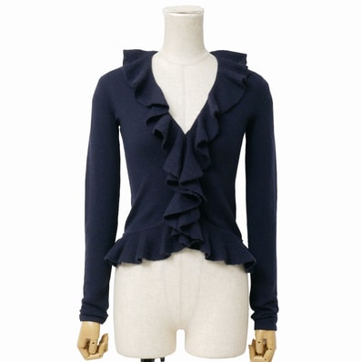 RALPH LAUREN ラルフローレン ニット サイズXS フリル カーディガン ブランド古着【中古】20260707/RB0046