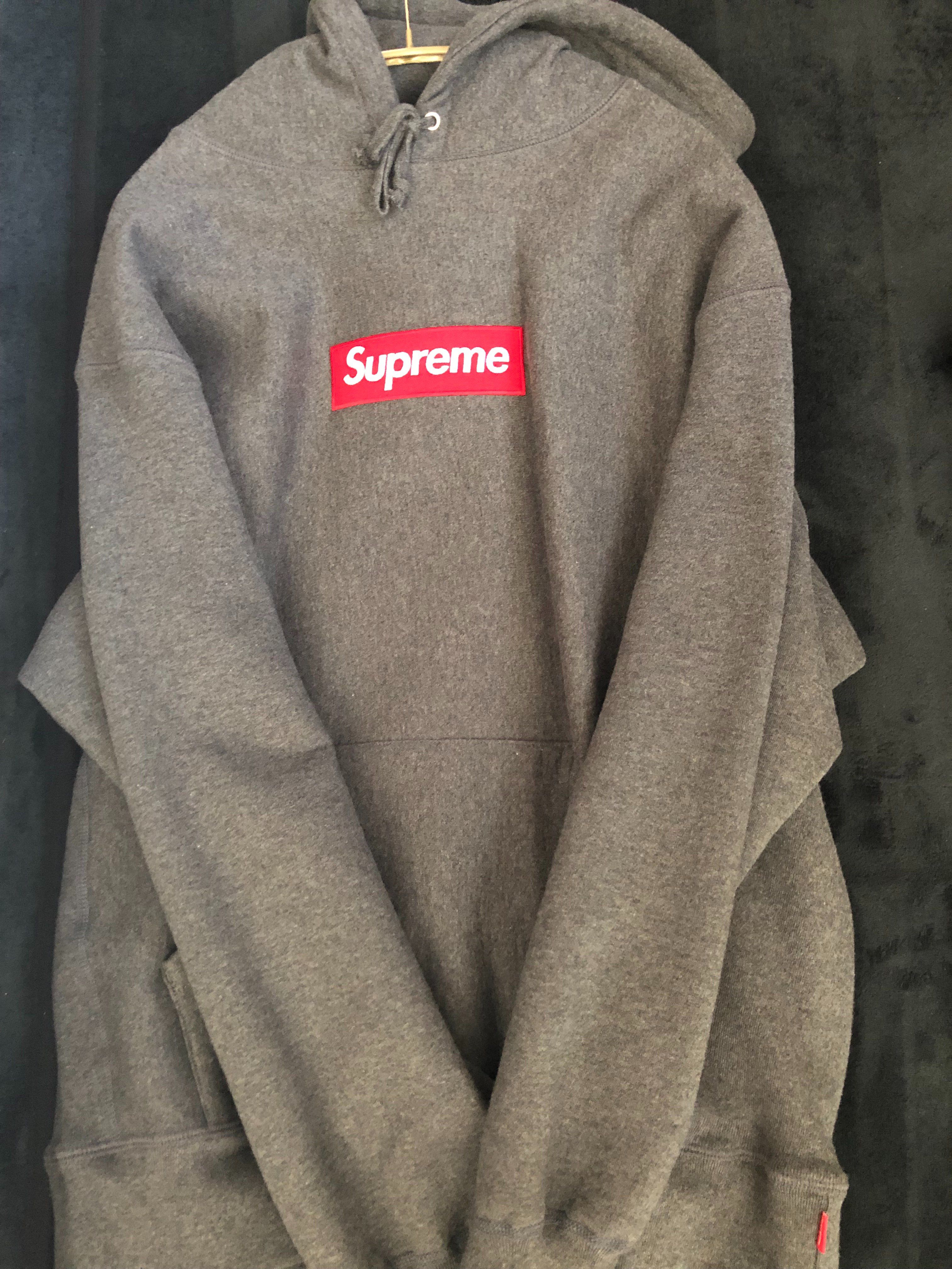 Supreme Box Logo Hooded Sweatshirt "Charcoal" (21FW)