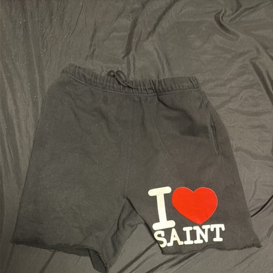 SAINT Mxxxxxx Sweat Shorts I Love Saint "Black"