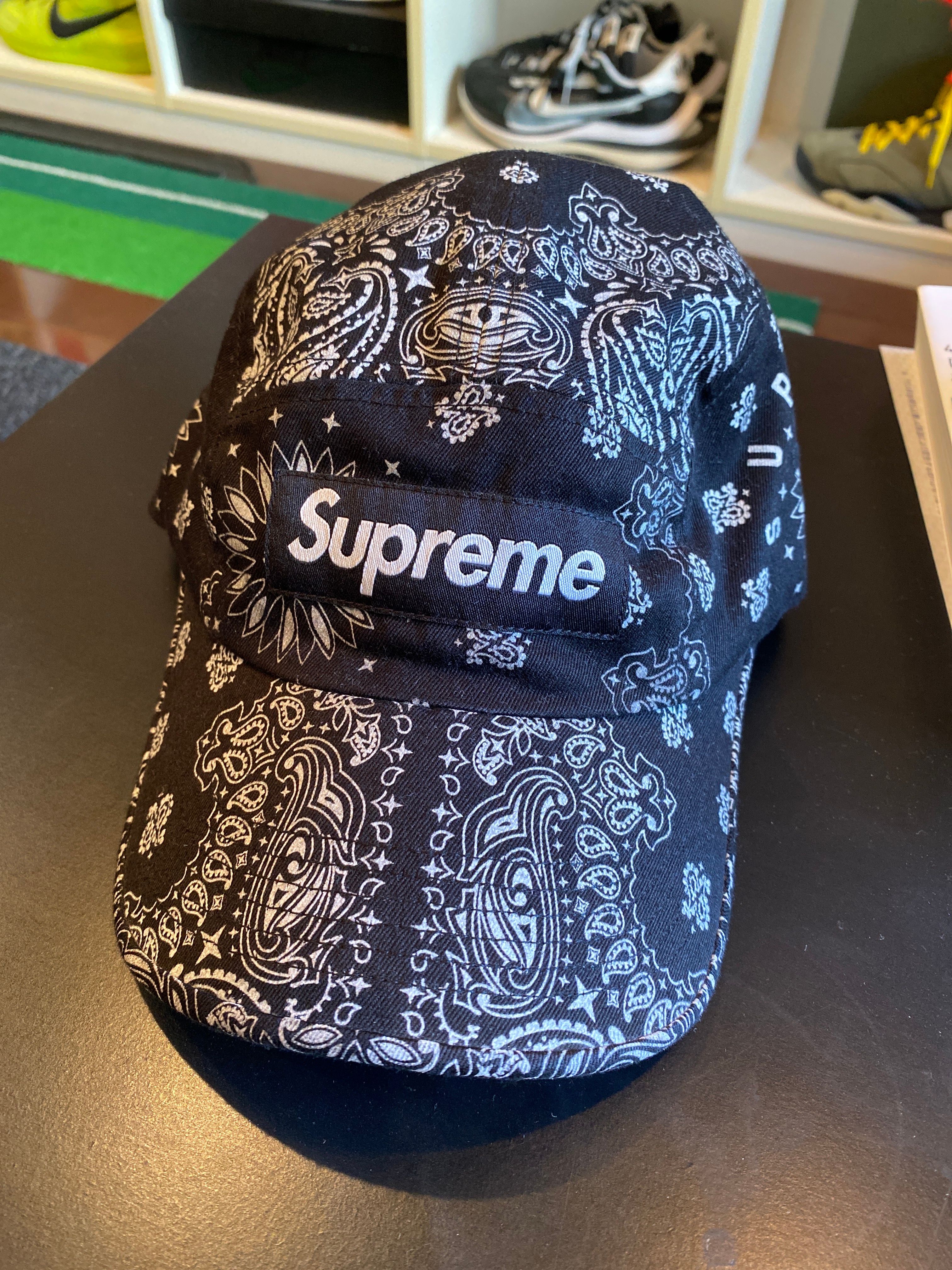 Supreme Bandana Camp Cap "Black"