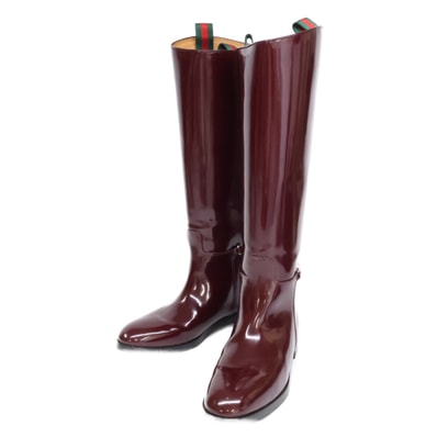 グッチ 【美品/25年製】805312 ホースビット ジョッキーブーツ 38 1/2