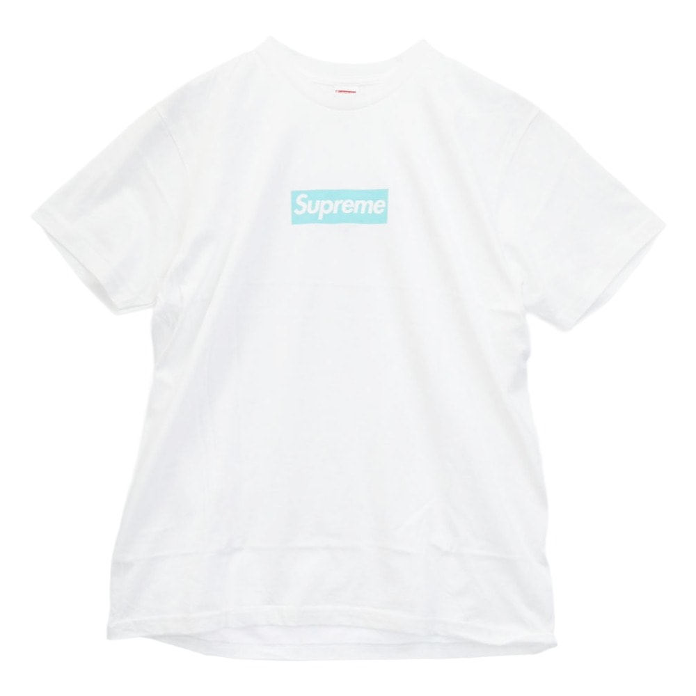 Supreme シュプリーム Tシャツ 21AW Box Logo Tee ボックスロゴ 半袖 Tシャツ ティファニー ホワイト系 L【極上美品】【中古】