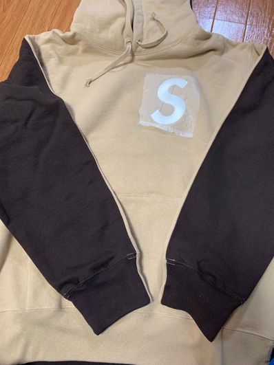 Supreme S Logo Split Hooded Sweatshirt "Tan"