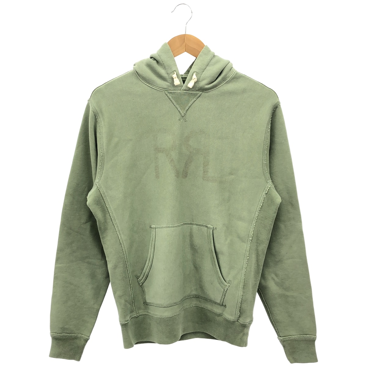 ダブルアールエル MNRRKN16820208 FADED MINT コットン ドローストリング RANCH LOGO HOODIE/ランチロゴフーディ S