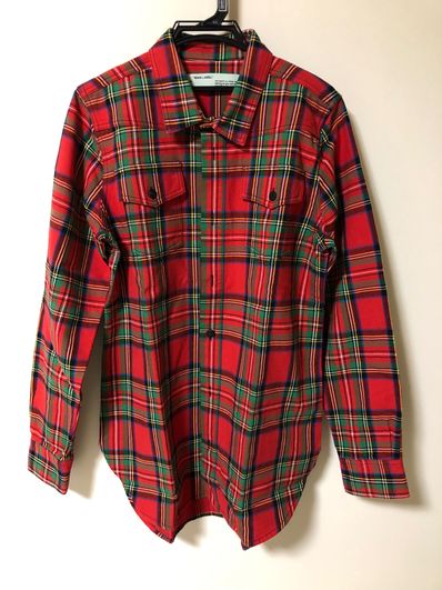 バックアロープリントオーバーサイズチェックシャツ